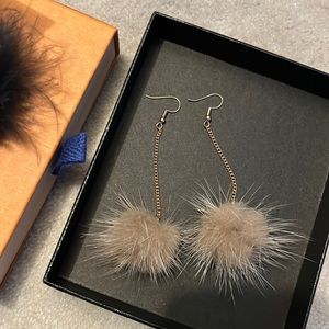 Fluffy earrings